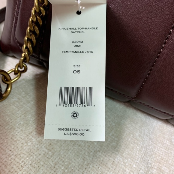 NEW Tory Burch Tempranillo Kira Small Top-Handle Satchel/Shoulder/Crossbody Bag - Picture 9 of 16